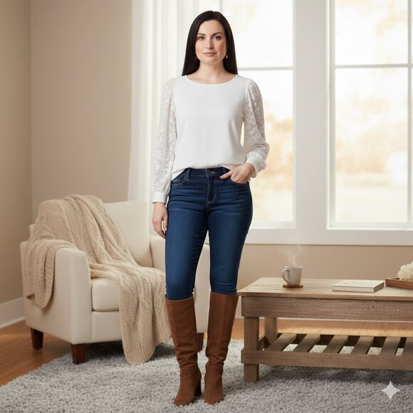 CeCe White Blouse - Picture 1 of 6